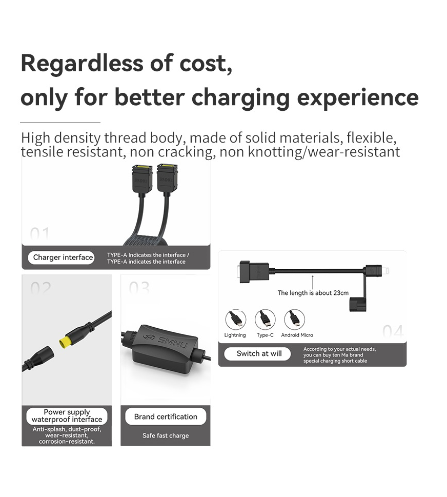 Charge with confidence using our rugged motorcycle charger