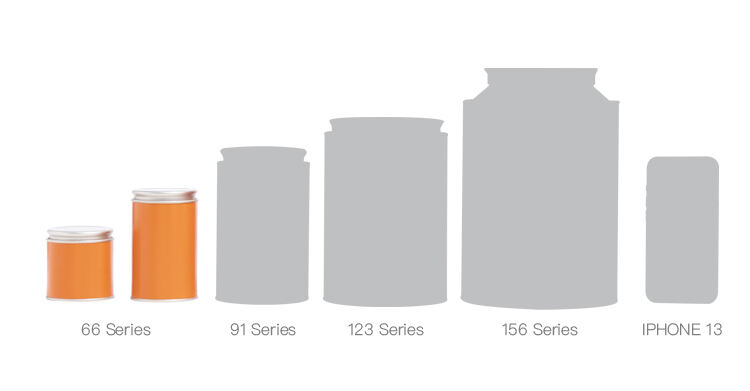 Recipiente pequeno hermético Tianhui com latas redondas de tampa dupla para café em pó 50g 80g fábrica