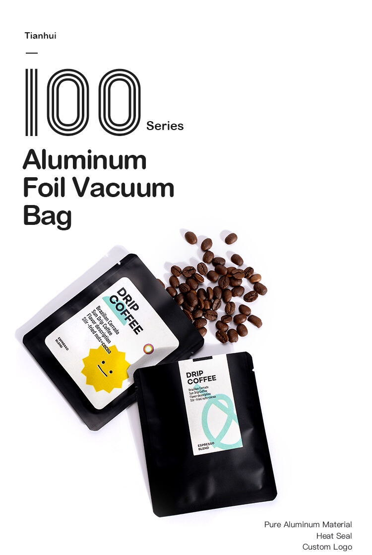 Tianhui New  Arrive Aluminum Foil Bag Heat Seal Drip Coffee Bag Coffee Bean Bags details