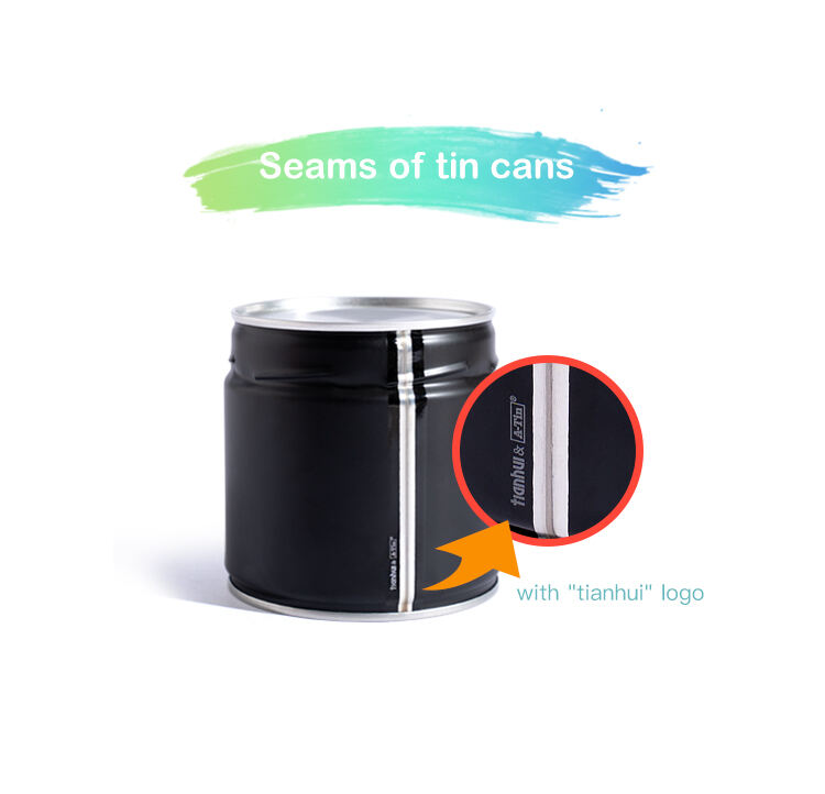 Tianhui Wholesale 100% Airtight Food Tin Cans Packaging Black Empty supplier