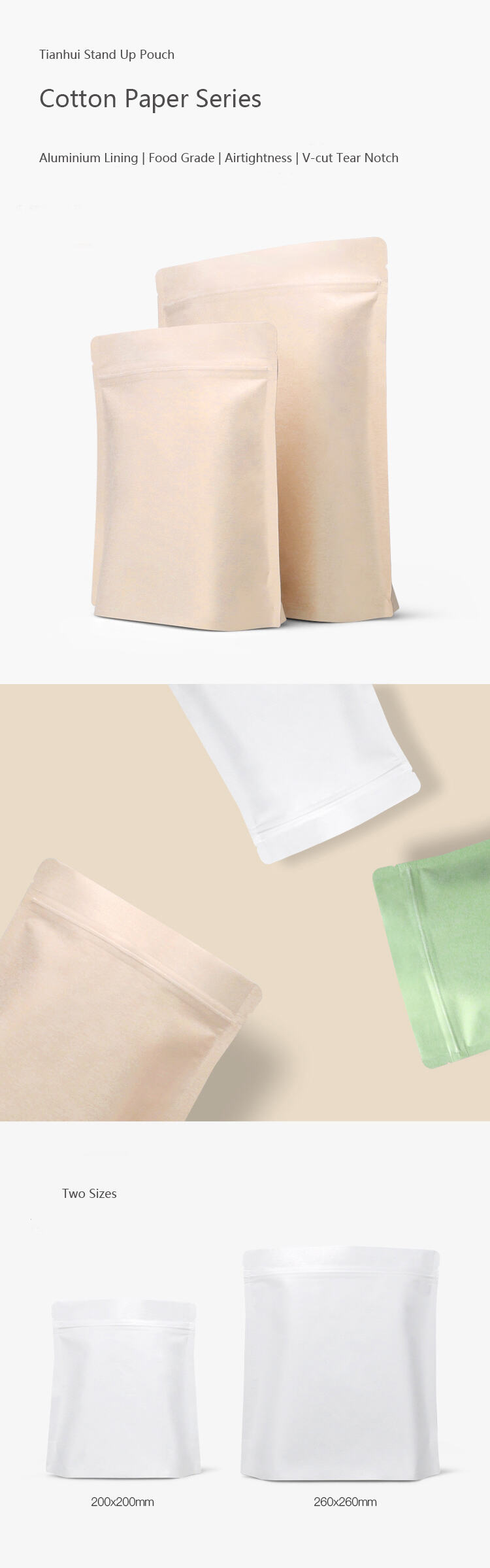 Aluminium Foil Cotton Paper Tea Bag Coffee Packaging Pouch manufacture