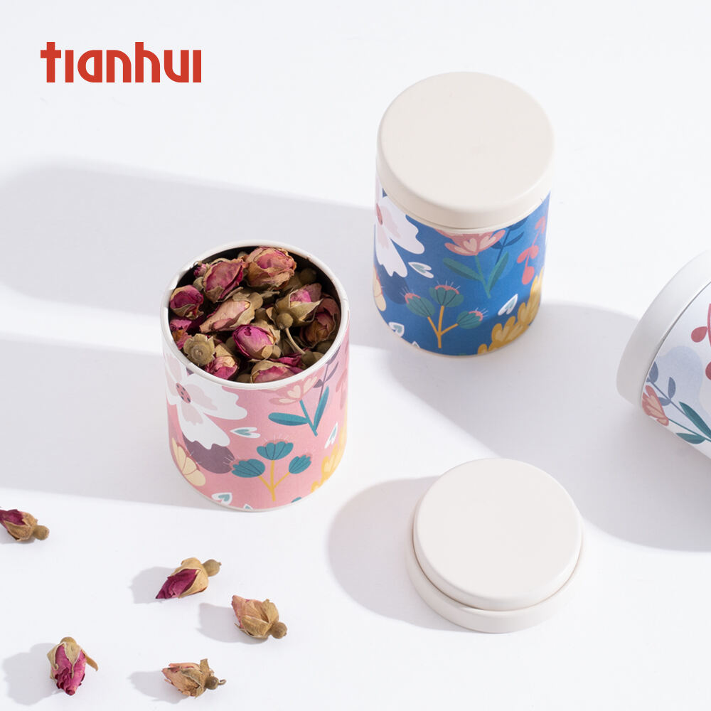 Boîte de fenêtre transparente personnalisée Tianhui avec boîtes en papier à couvercle supérieur pour la fabrication de feuilles de thé aux fleurs