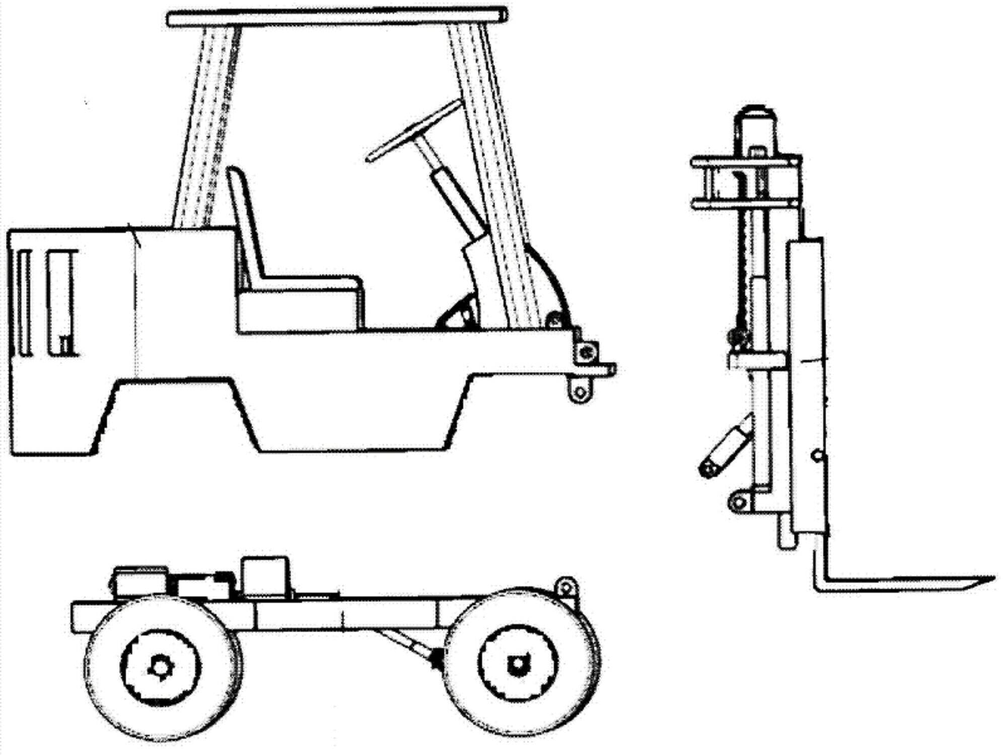 What are the main components of a forklift?