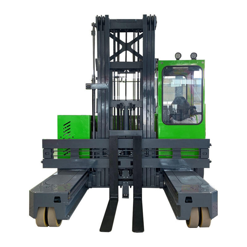 Seated type wide body multi-directional reach truck