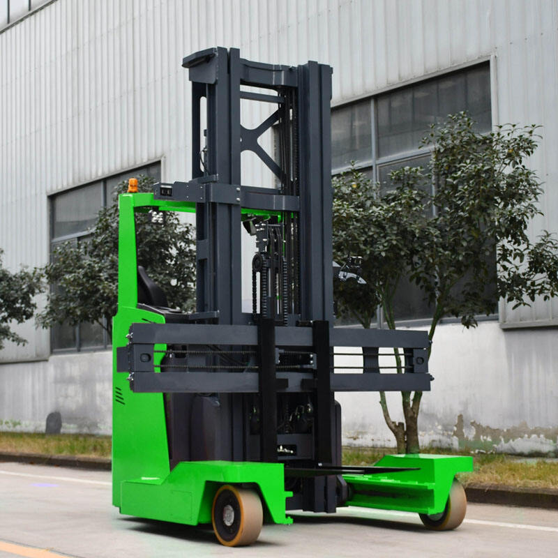 Seated type narrow body multi-directional reach truck