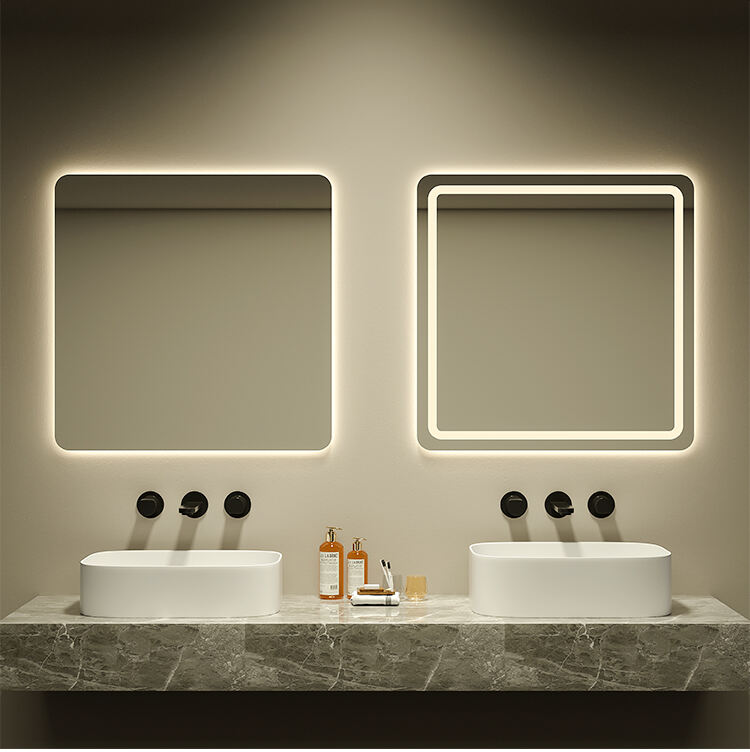 Factory Wholesale Square Espejo Wall Hung Mirror With Light Hotel LED Smart Bathroom Mirror supplier