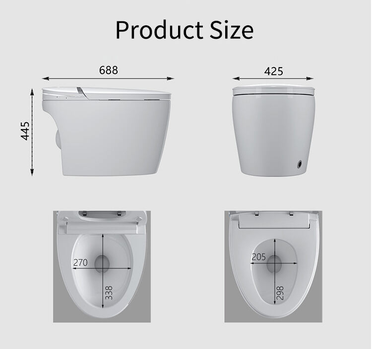 Automatic Ceramic Self Cleaning Bathroom Egg Shape Smart Toilet Intelligent Sanitary Ware Bidet Toilet Bowl supplier