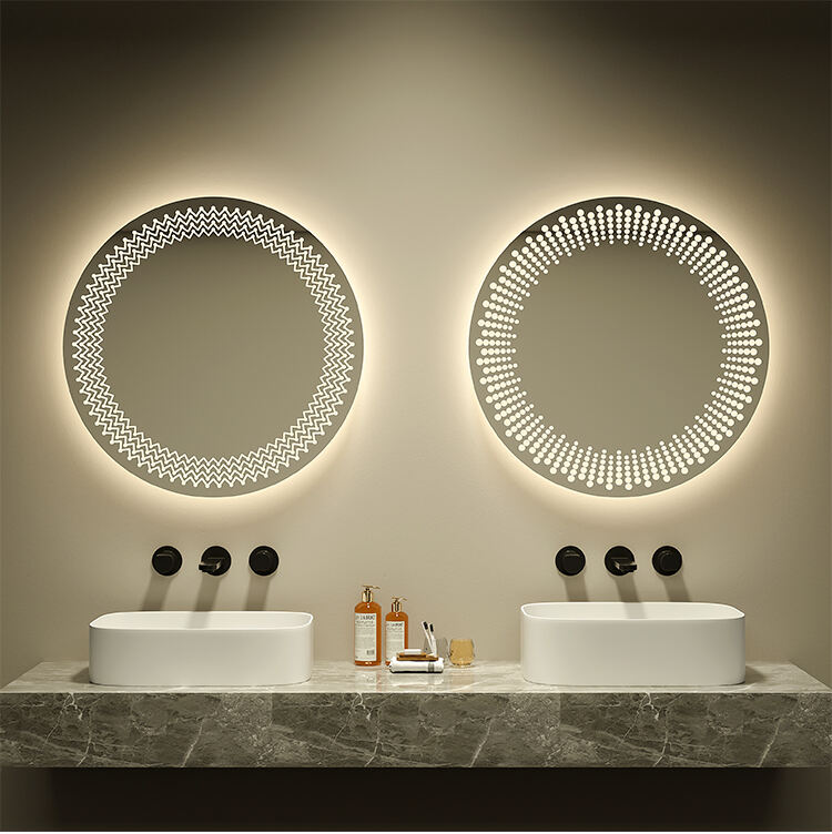 Design Led Mirror Bathroom 3000k Front Light Adjustable Smart Mirror Intelligent Wall Mounted Mirror manufacture