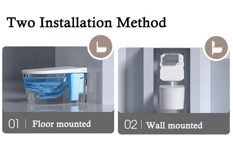 P Trap Concealed Cistern Back To Wall Wc Toilet Set Bathroom Tankless Intelligent Wall Mounted Smart Toilet supplier