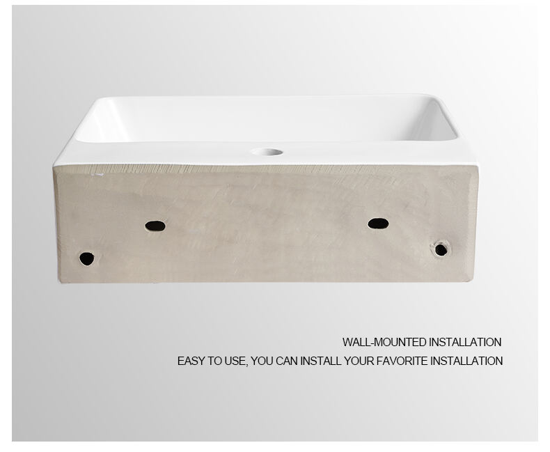 Hot Sales Ceramic Art Hand Wash Basins Rectangular Vanity Countertop Sinks For Bathroom manufacture