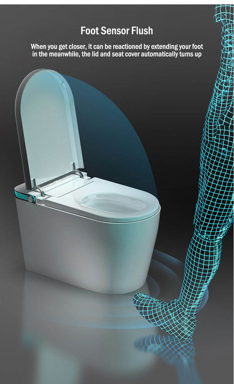 Electronic Ceramic WC Intelligent Toilet UV Sterilization One Piece Automatic Smart Bathroom Toilet manufacture