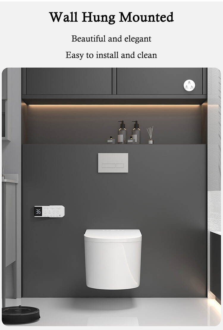 P Trap Concealed Cistern Back To Wall Wc Toilet Set Bathroom Tankless Intelligent Wall Mounted Smart Toilet manufacture