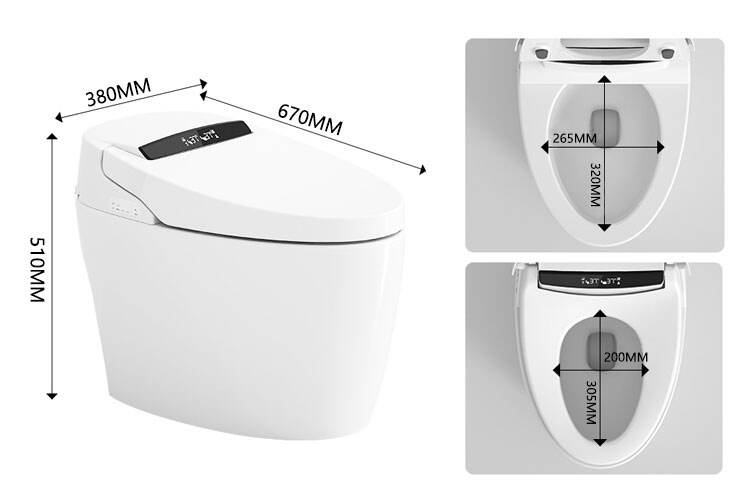 High Quality Automatic Self Cleaning Bathroom Ceramic Smart Toilet Intelligent Sanitary Ware Bidet Toilet manufacture