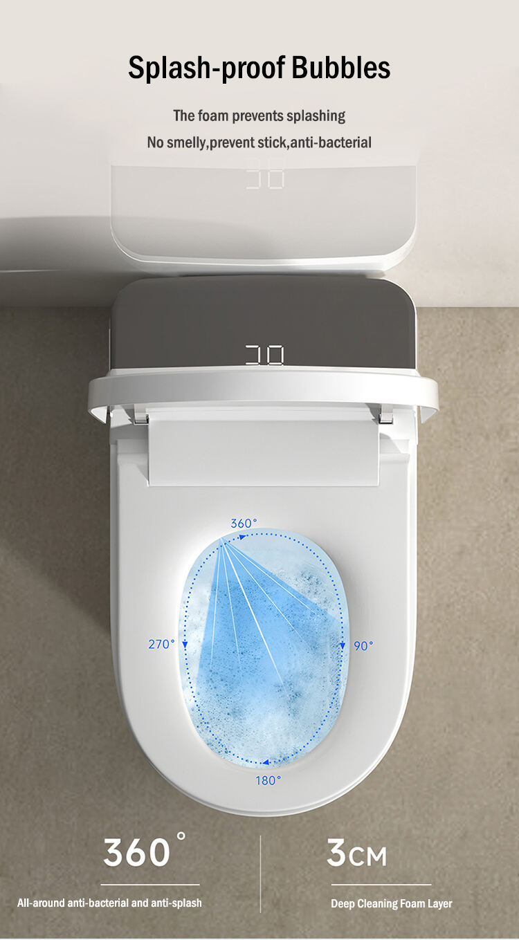 Luxury Intelligent Smart Toilet With Bidet Bathroom Automatic Water Spray UV Electric WC Toilet factory