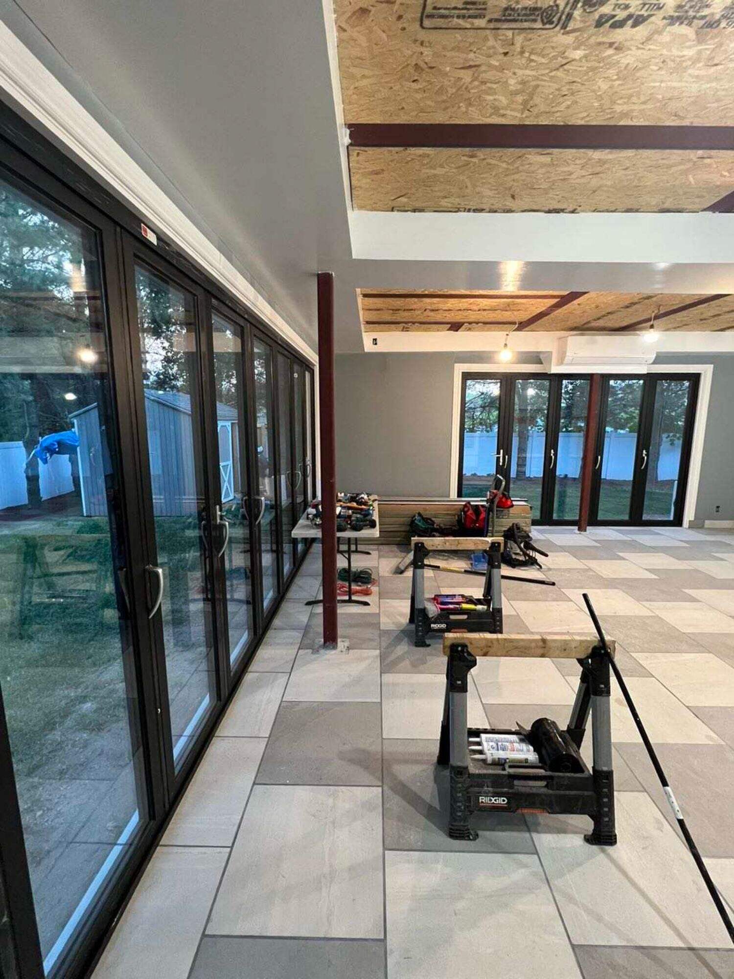 USA New York Aluminum glass bi-fold folding door Project