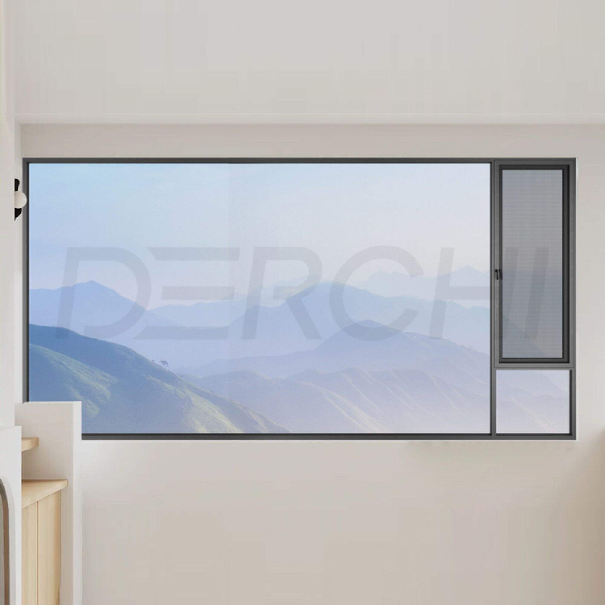 S9 Series Hurricane Impact Tempered Glass Double Glazed Aluminium Casement Window