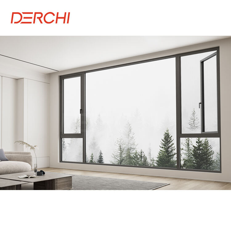 S6 Series NFRC Certificate Double Glazing Aluminium Casement Window