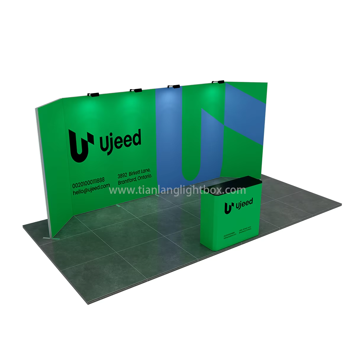 Durable and Easy-to-Setup LED Light Boxes for Trade Show Booths by Tian Lang