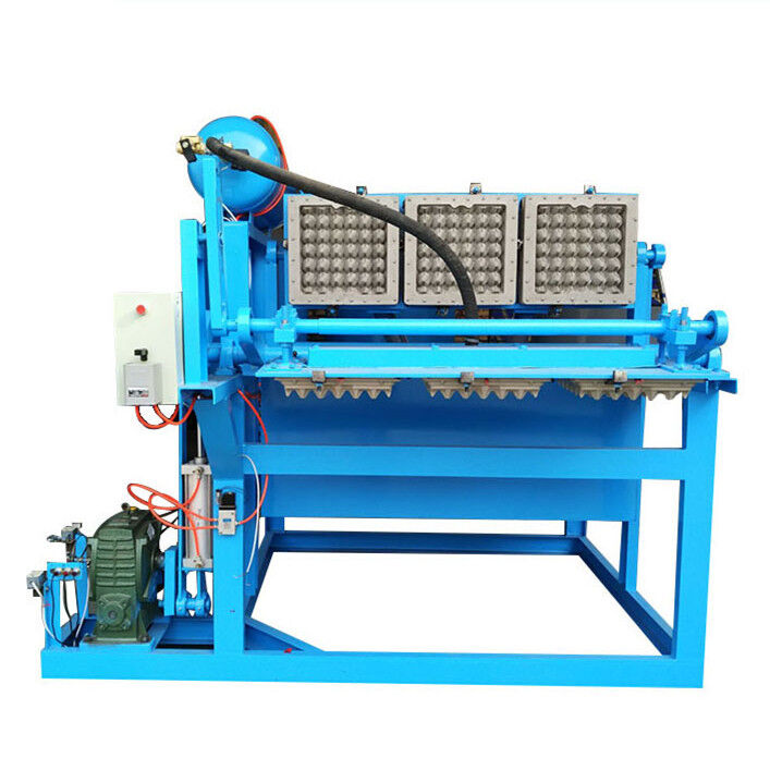 Increased output volume with a powerful egg tray making machine."