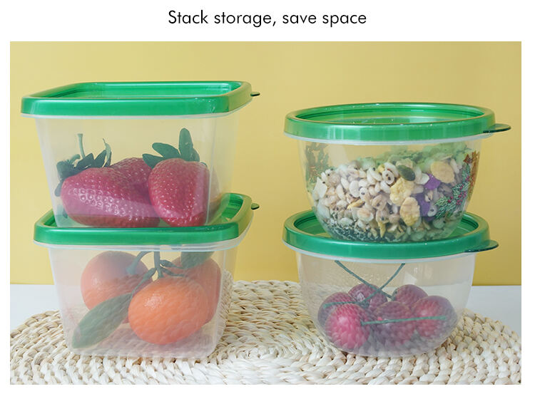 ITEM NO.008 Factory 380ml Microwave Safe Eco Friendly Round Airtight Plastic Food Crisper Storage Container for Home Kitchen Organization factory