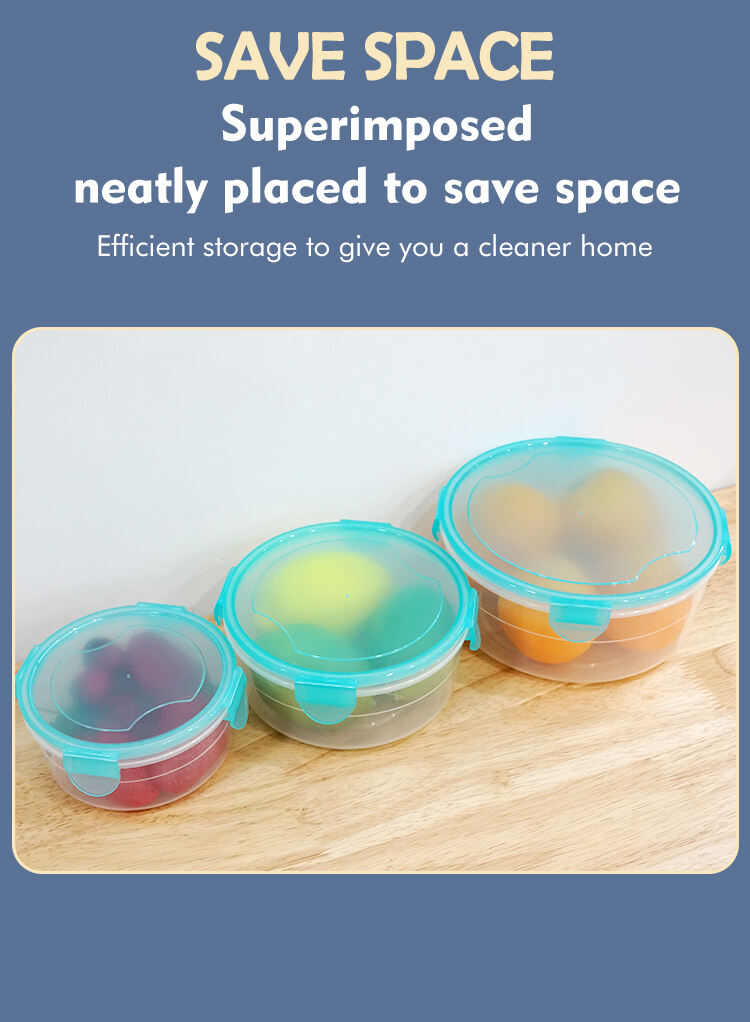 ITEM NO.3018 Factory 3 Piece Set Airtight Bpa Free Refrigerator Organizer Bins Eco Friendly Microwave Safe Plastic Food Storage Containers supplier