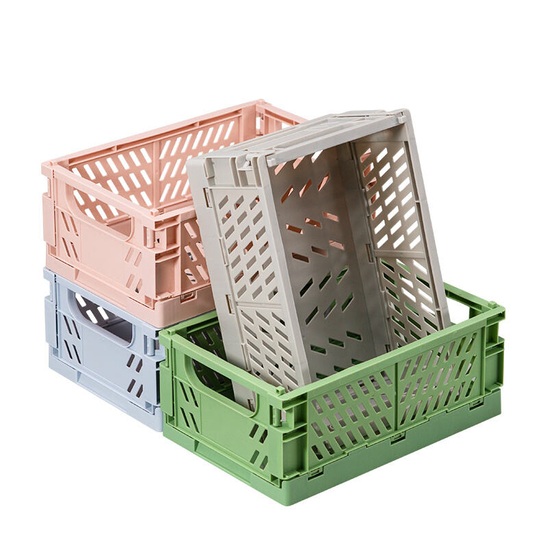 Discover the convenience of collapsible plastic baskets