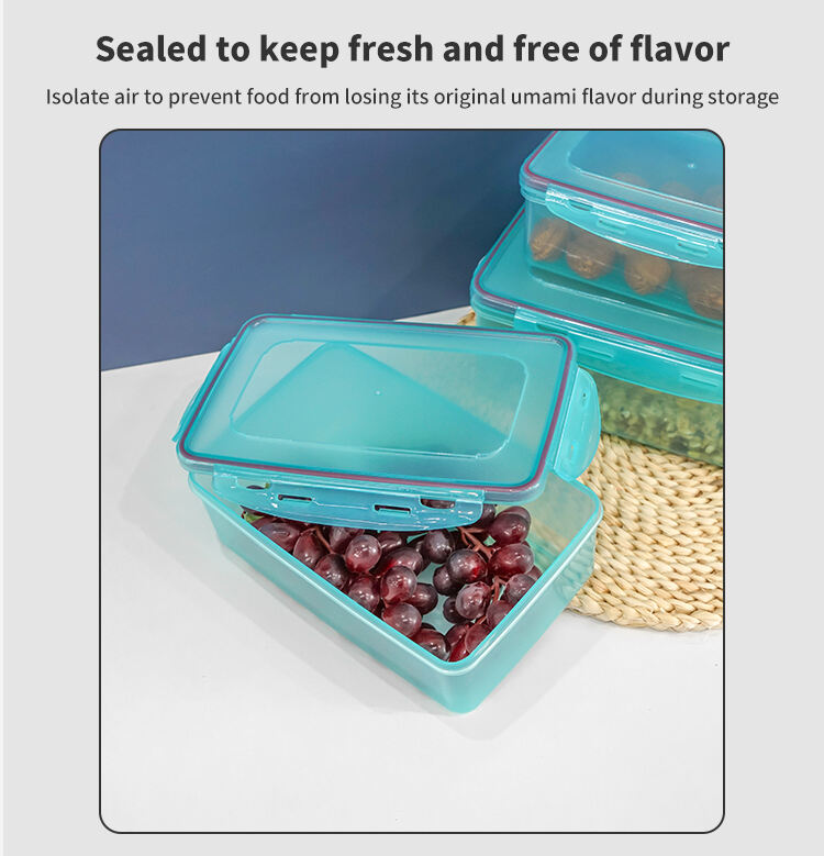 ITEM NO.327q Factory 4 Piece Rectangle Plastic Microwave Safe Airtight Leakproof Food Containers Box Set for Food Preservation factory