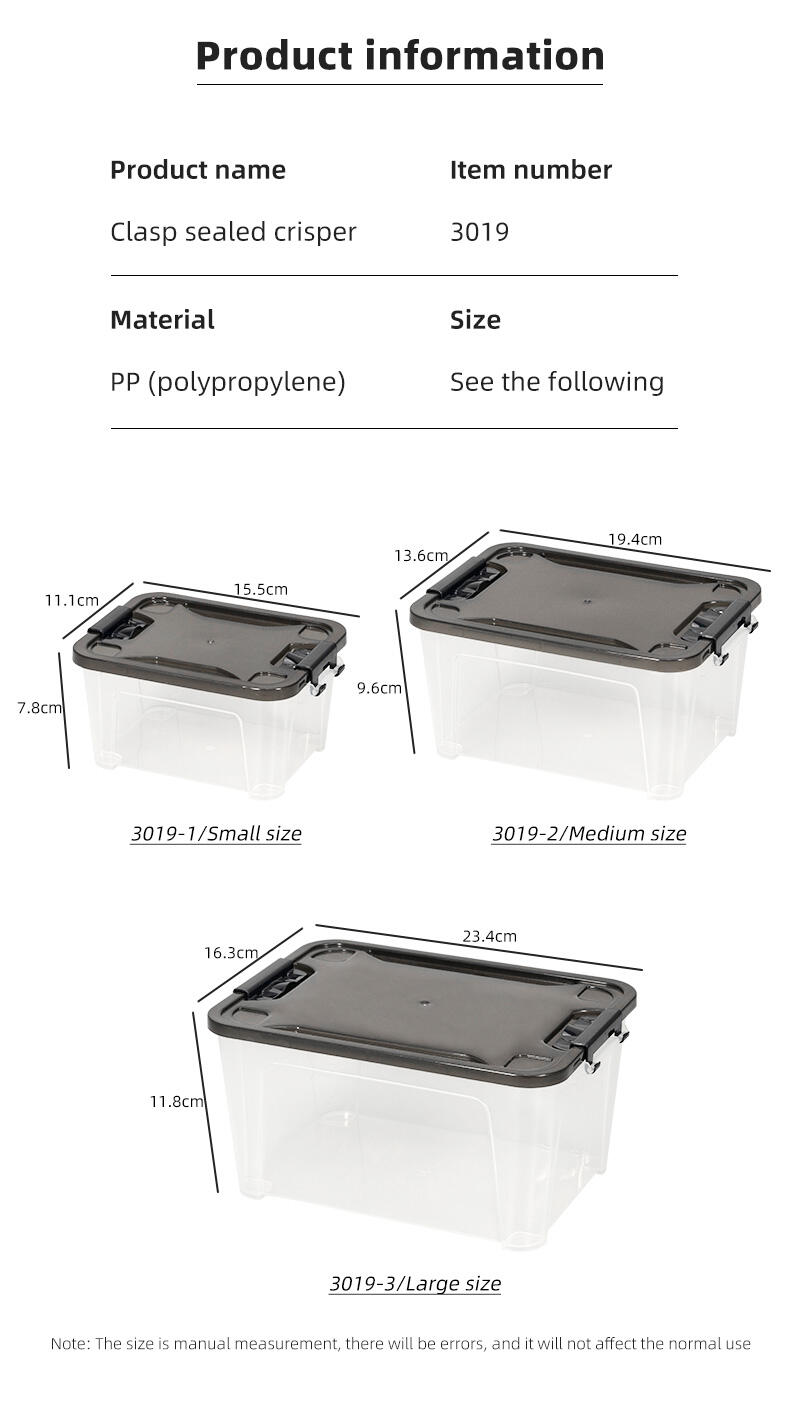 ITEM NO.3019 Factory 700ml/1500ml/2800ml Kitchen Food Storage Box Set Refrigerator Organizer With Lid Fresh Keeping Plastic Container For Crisper factory