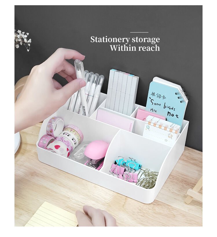 ITEM NO.5013 A Factory Multifunctional Desktop Drawer Stationery Container Plastic Cosmetic Storage Box Office Desk Organizers ساخت