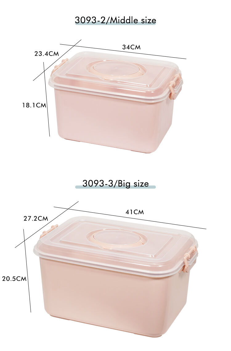 ITEM NO.3093 Factory 45 85L 14L Household Multifunctional Clothing Plastic Boxes Storage Stackable Container Box With Handle details