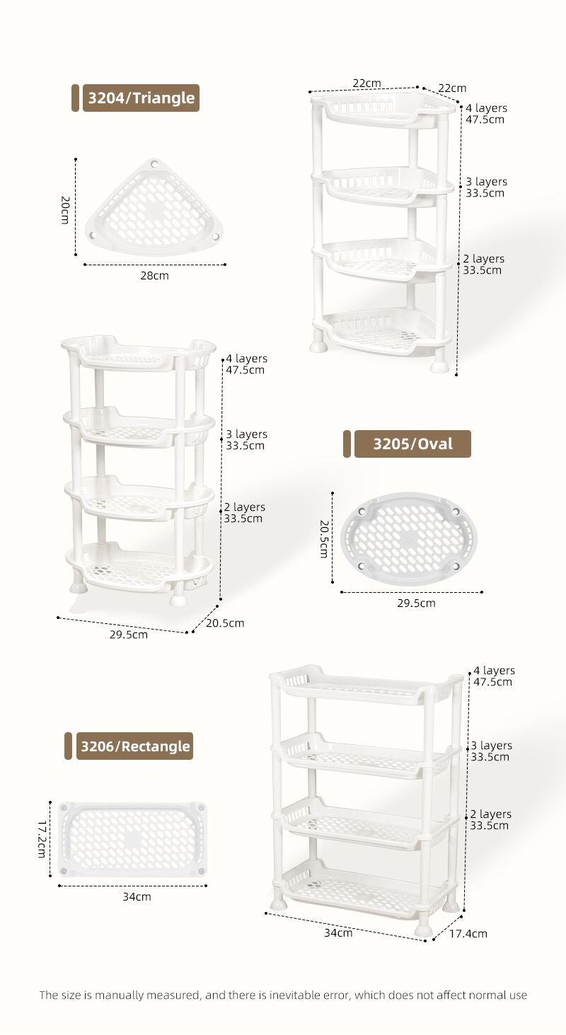 ITEM NO.3205 Wholesale Bathroom Household Multi Layer Kitchen Plastic Storage Organizer Shelf Storage Rack factory