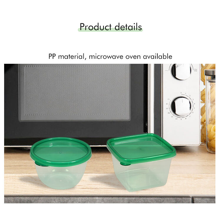 ITEM NO.008 Factory 380ml Microwave Safe Eco Friendly Round Airtight Plastic Food Crisper Storage Container for Home Kitchen Organization manufacture