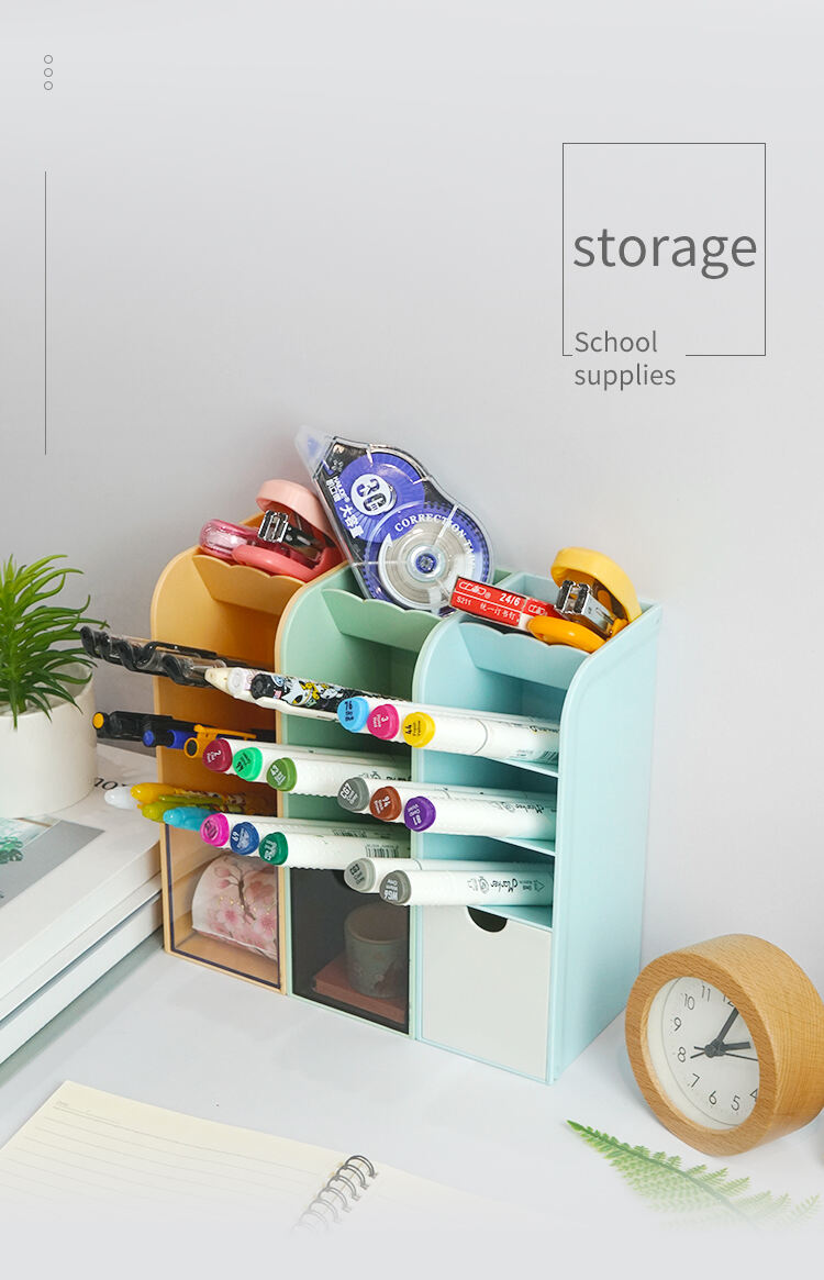 ITEM NO.5011 Wholesale Factory Desk Storage Organizers Accessories Office Organizer Desktop Pen Display Pencil Pot Marker Stationary Holders details