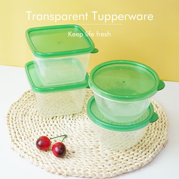 ITEM NO.008 Factory 380ml Microwave Safe Eco Friendly Round Airtight Plastic Food Crisper Storage Container for Home Kitchen Organization supplier