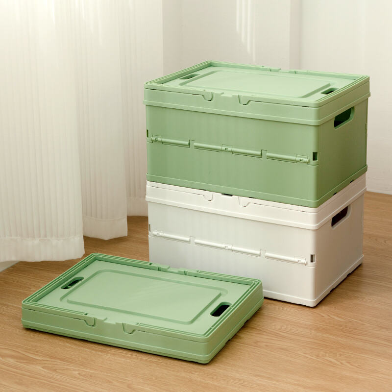 Lightweight Collapsible Plastic Crates with Lids