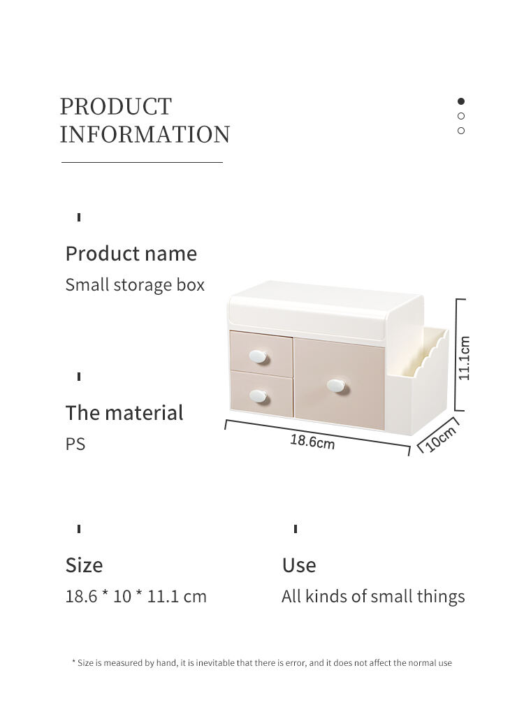 ITEM NO.5015 Shunxing Factory ODM OEM Custom Multi-Functional Accessories Plastic Desk MakeupStationery Organizers Box With Drawer details