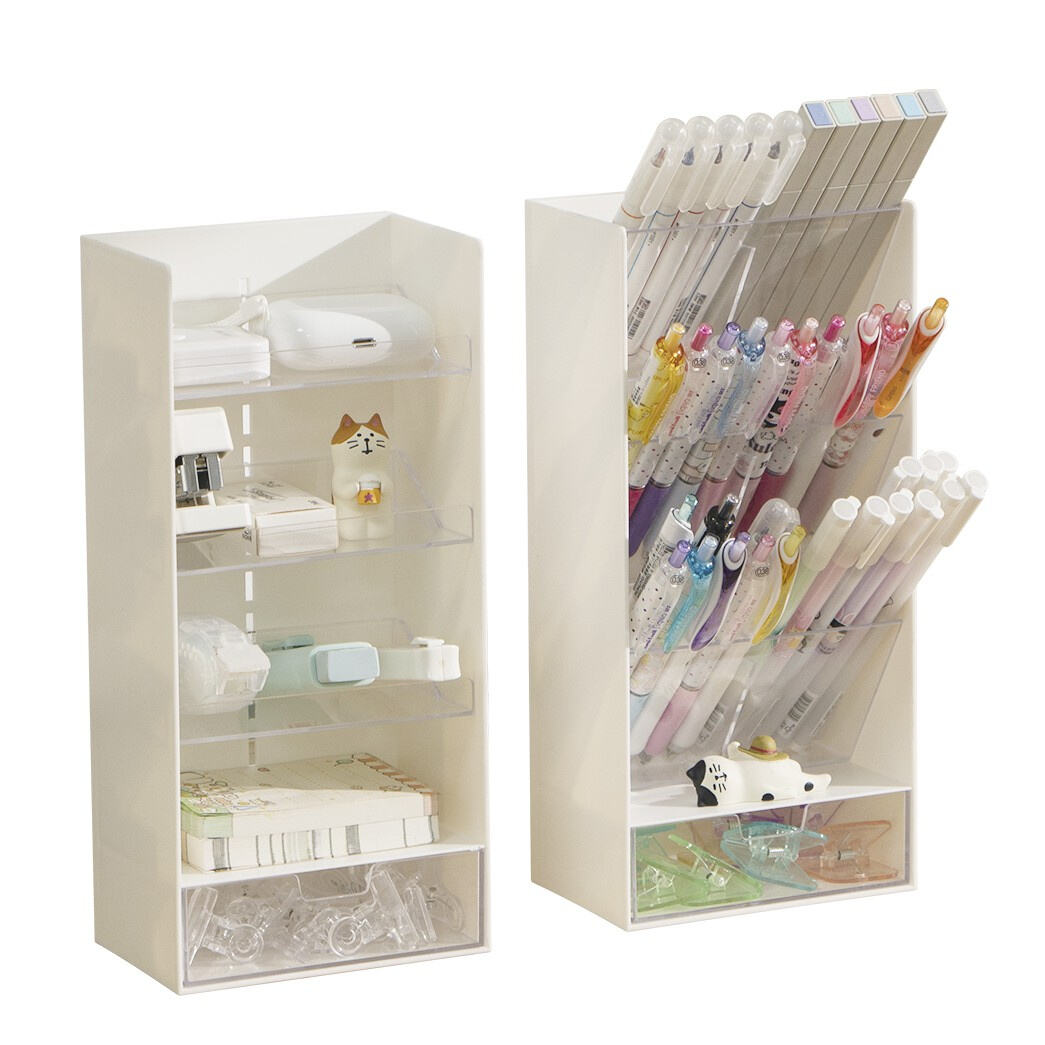 Simplify your life with a functional yet chic stationery organizer.