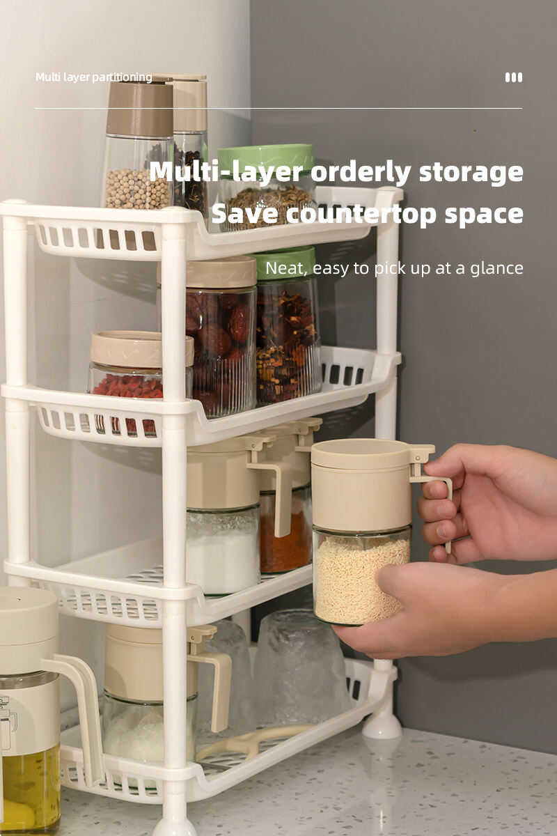 ITEM NO.3205 Wholesale Bathroom Household Multi Layer Kitchen Plastic Storage Organizer Shelf Storage Rack factory