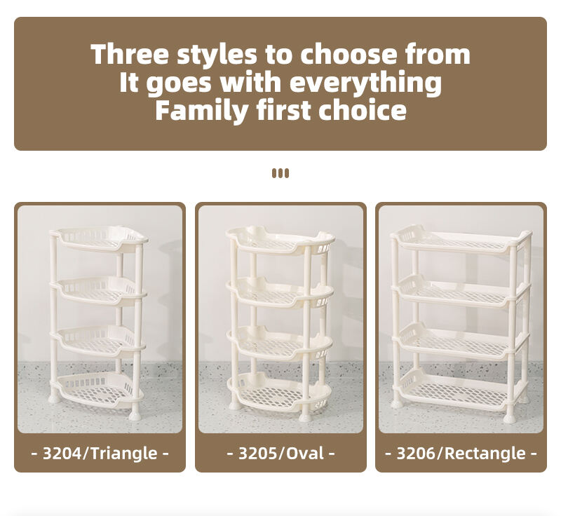 ITEM NO.3205 Wholesale Bathroom Household Multi Layer Kitchen Plastic Storage Organizer Shelf Storage Rack supplier