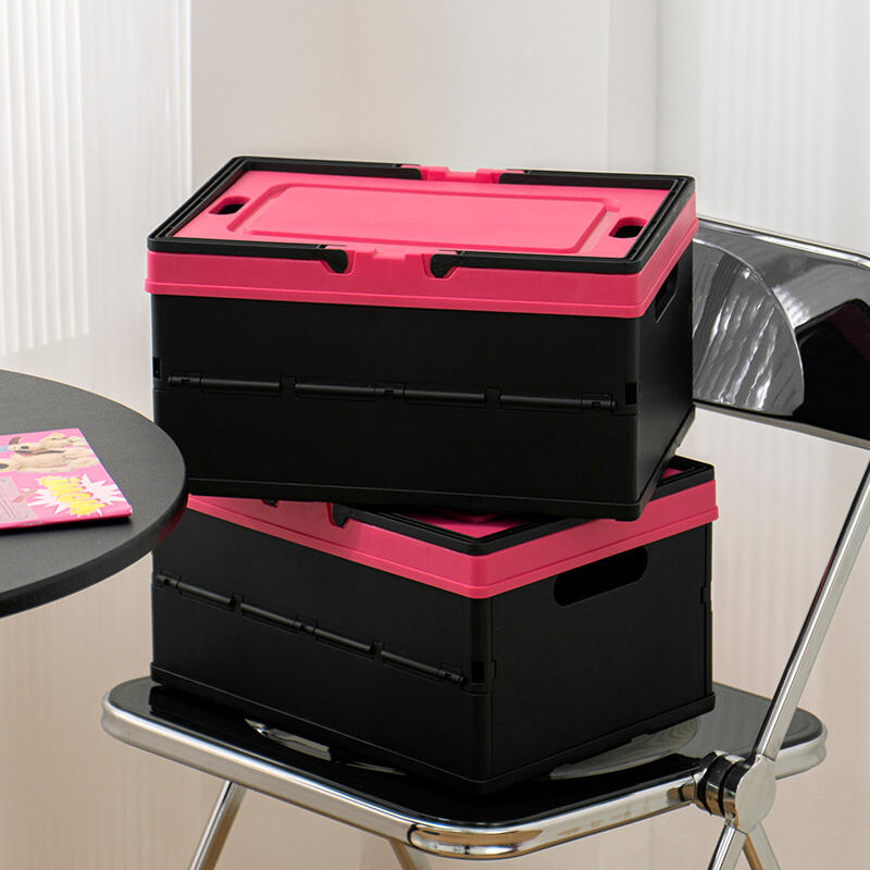 Keep Your Workspace Organized with Stackable Foldable Crates