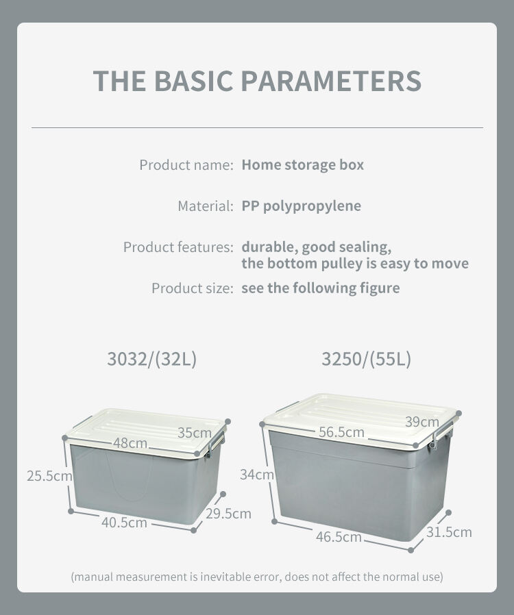 ITEM NO.3250 Factory Customized 55L High Capacity Clear Storage Latch Box Stackable Plastic Storage Container Bins With Wheels factory