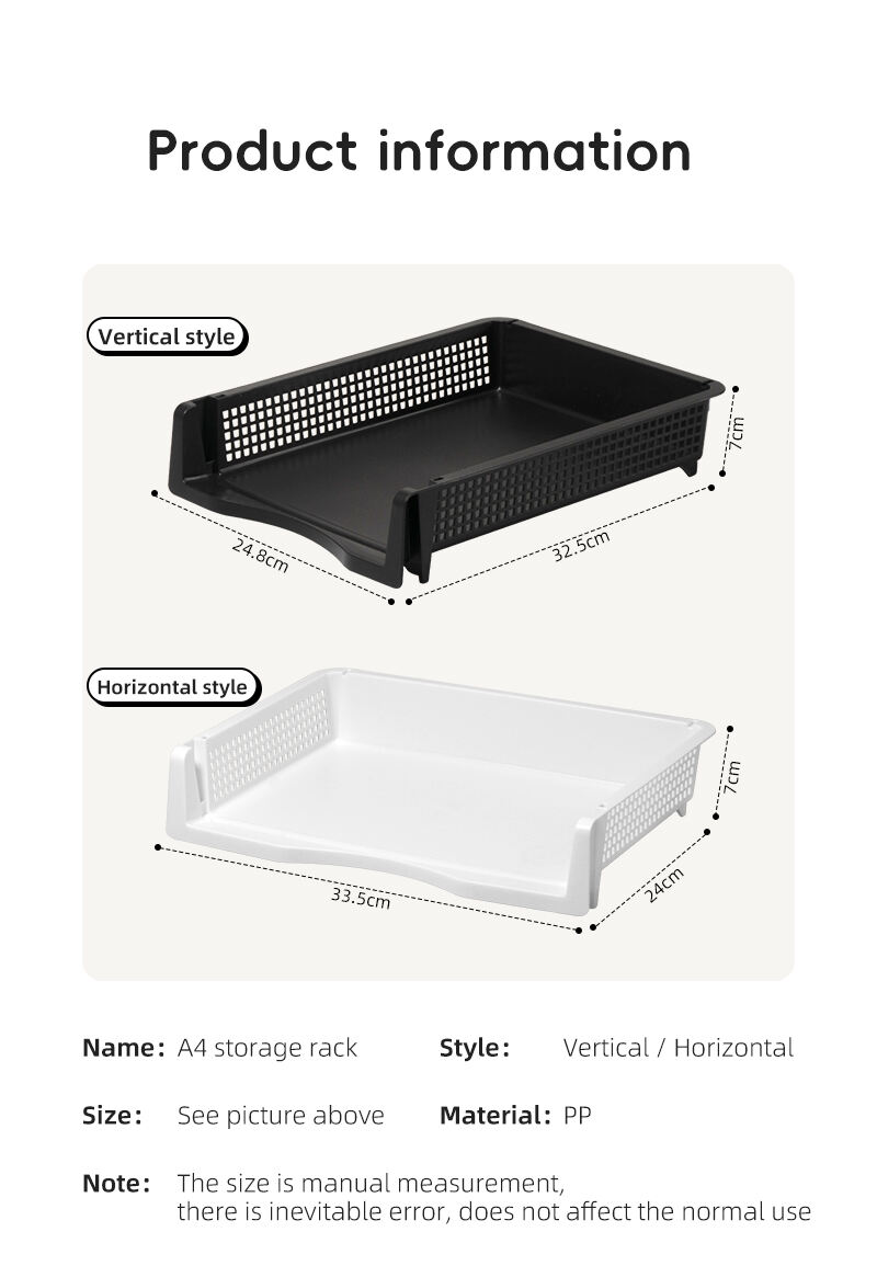 ITEM NO.6812 Stackable Office File Folder A4 Paper Organizer For Desk Desktop factory