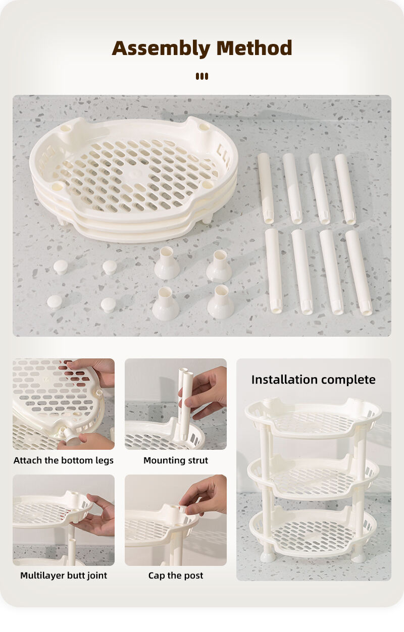 ITEM NO.3205 Wholesale Bathroom Household Multi Layer Kitchen Plastic Storage Organizer Shelf Storage Rack supplier