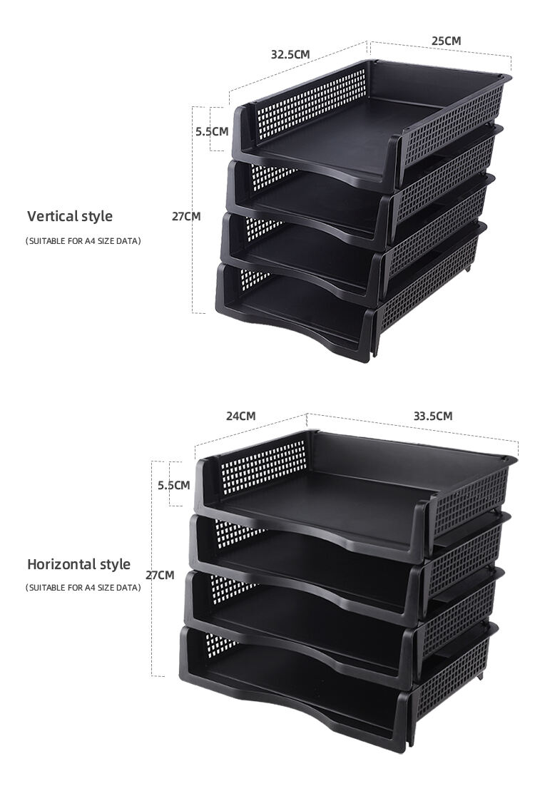 ITEM NO.6812 Stackable Office File Folder A4 Paper Organizer For Desk Desktop details