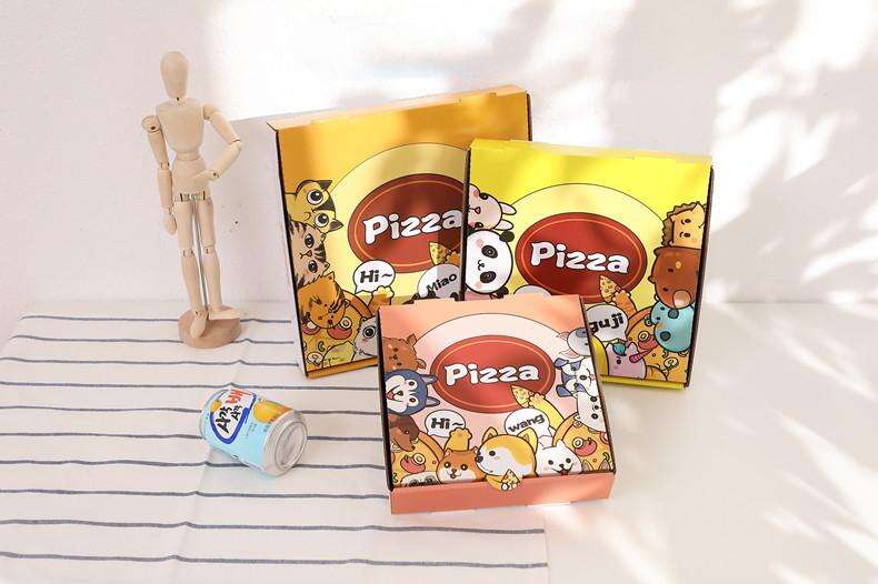 Hot Sale Custom Logo Elegant Brown Craft Cardboard Paper Pizza Box details