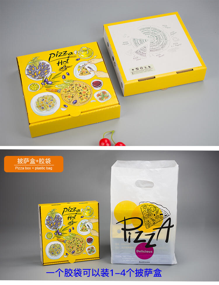 High Quality Delivery Custom Size Printed Design Food Takeaway Box for Pizza supplier