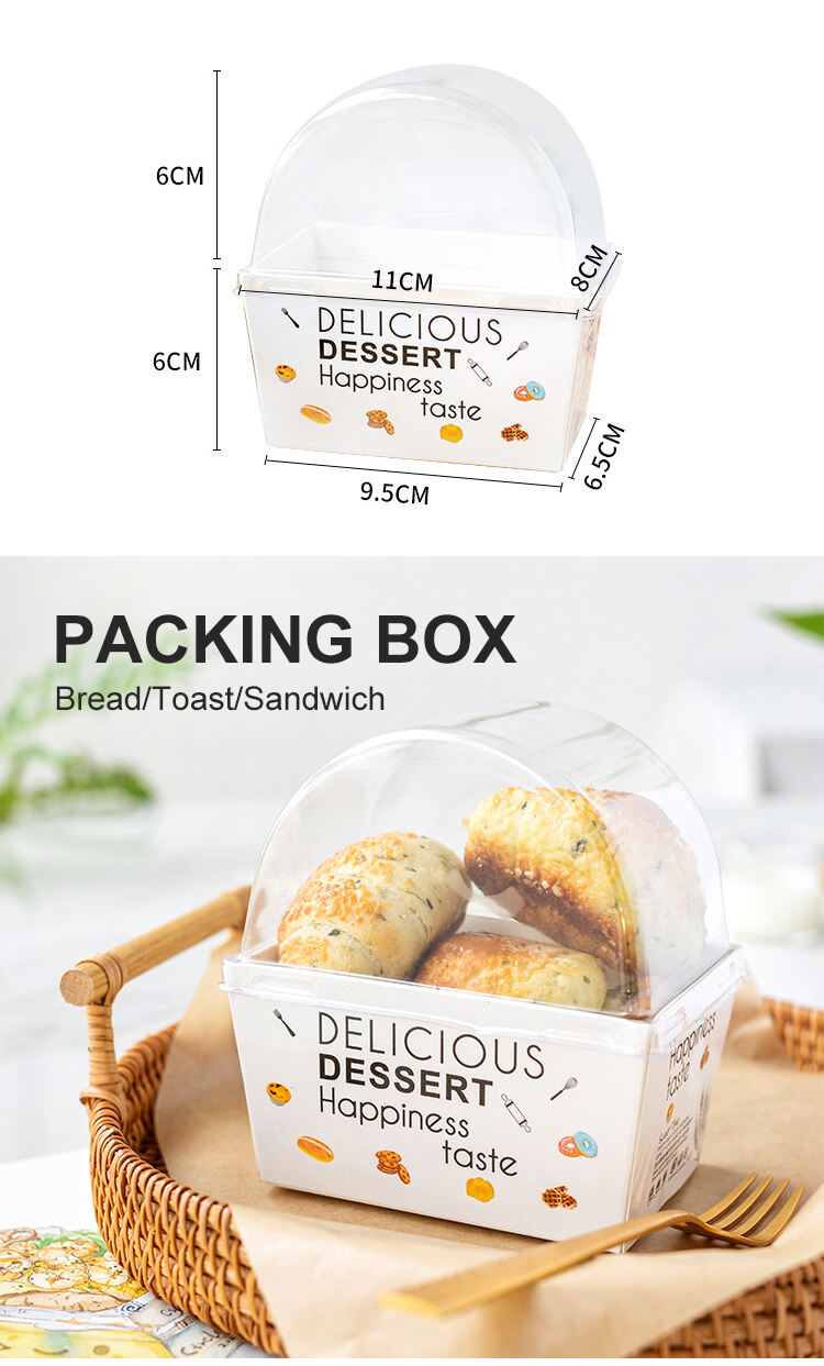 Food Hamburger Wrapping Box Toast Bread Box for Sandwich Breakfast Packaging Paper Wrap Prevents Stains Restaurant details