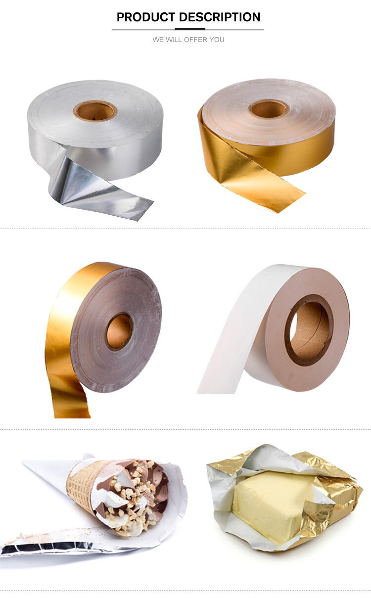 Ice Cream Cone Sleeve Wrapping Paper Aluminum Foil Laminated Paper For Packaging details