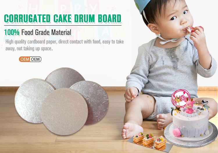 Hot Sale Wholesale Silver Golden 12mm Thick Cake Board  cake drum manufacture