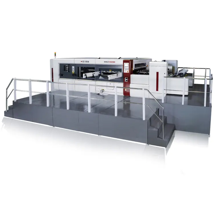 Automatic carton box cutter MWZ1450N2 table top die cutting machine automatic die cutting flat bed corrugated supplier